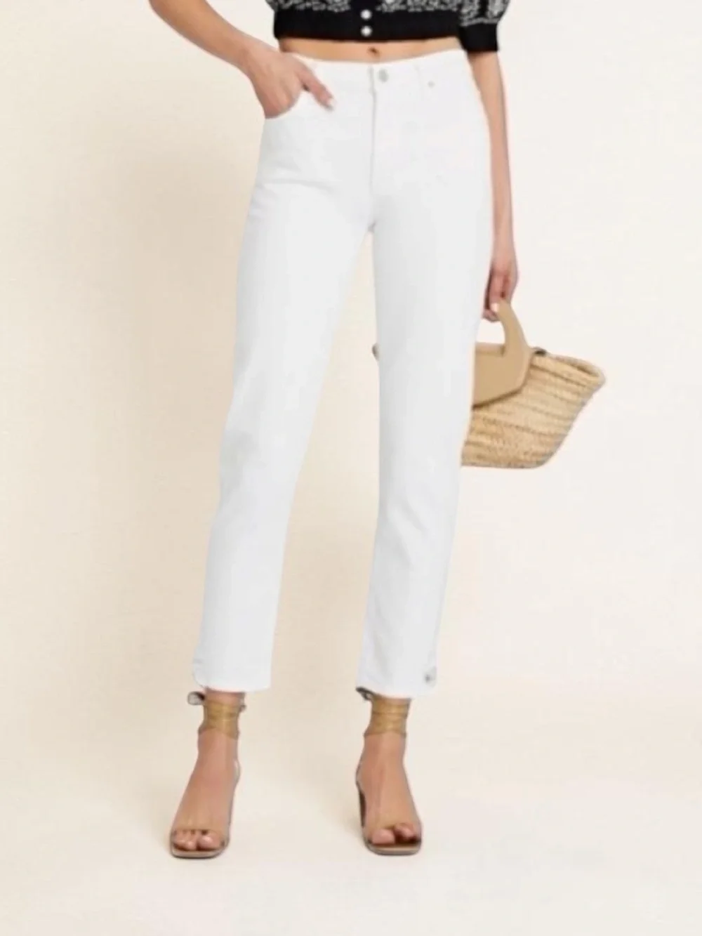 AGOLDE WHITE TONI JEANS SIZE 25